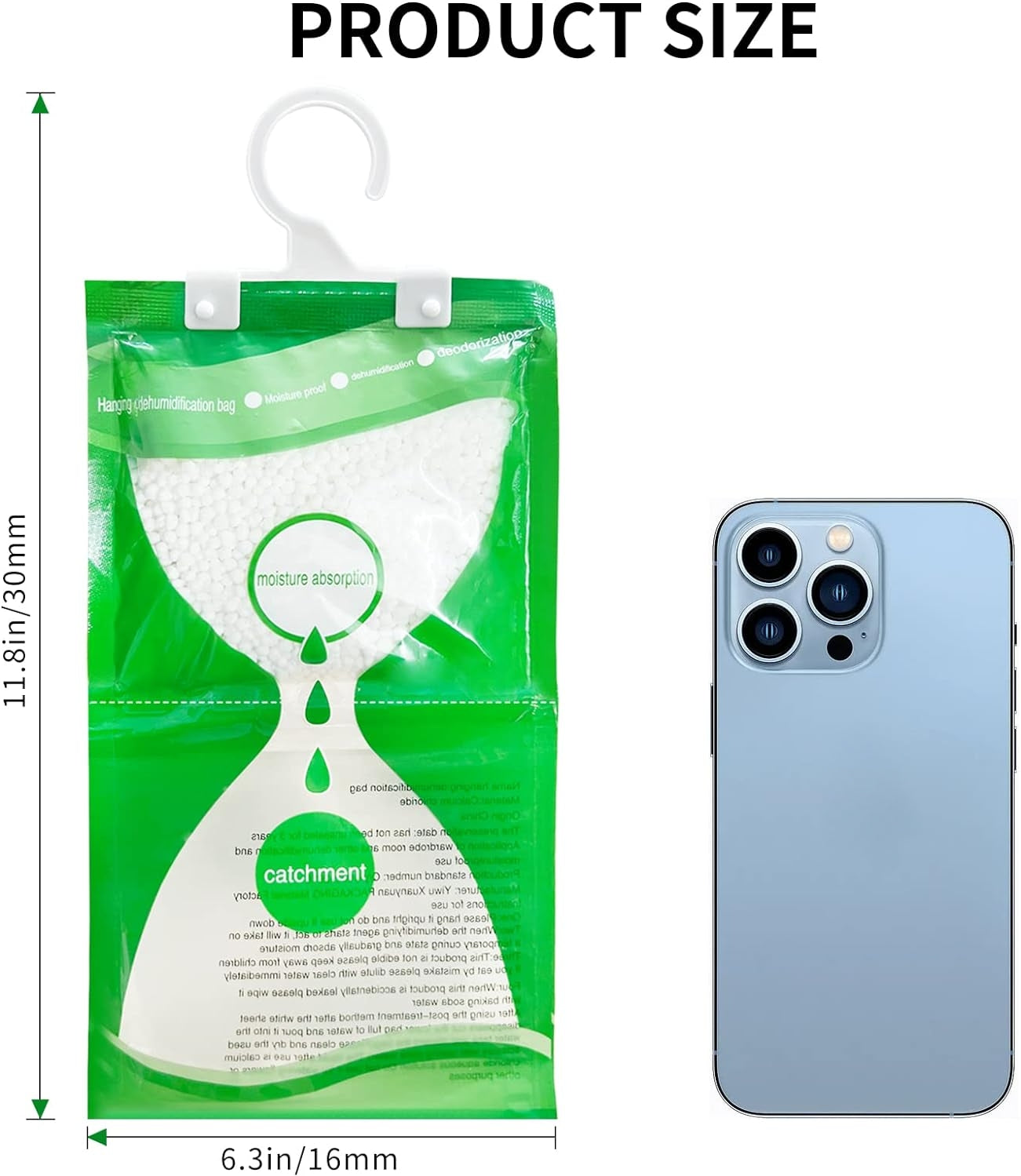 Wardrobe Moisture Absorber 7 Pack Hanging Dehumidifier Against Damp Anti-Mold Deodorizing Moisture-Proof Desiccant Bag