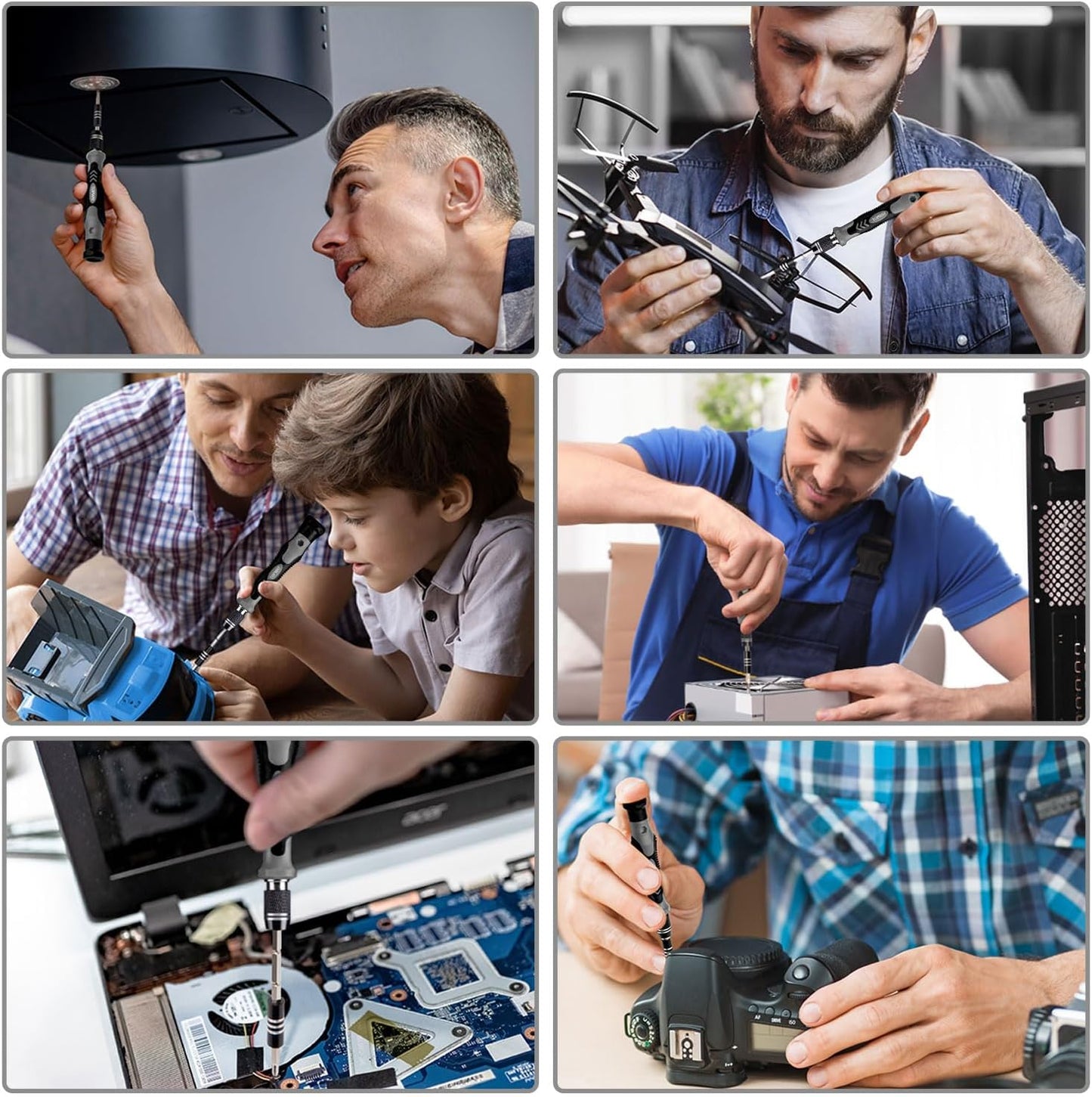 PC Precision Screwdriver Set: 122 PCS Electronics Repair Tool Kit Mini Magnetic Screwdriver Kit for Computer Laptop iPhone MacBook