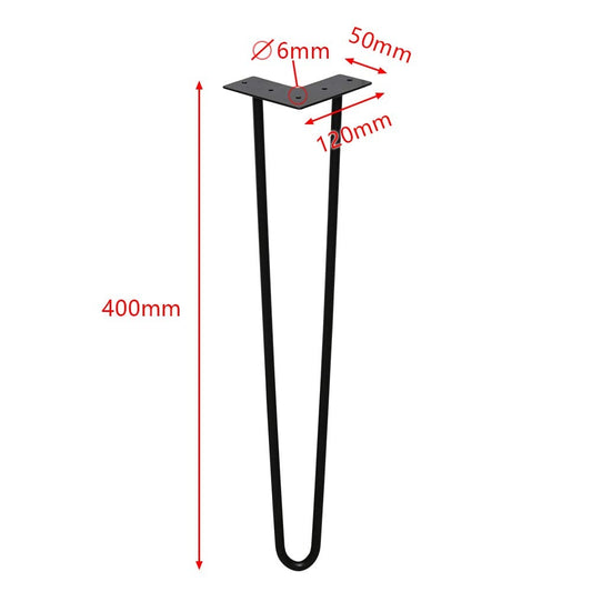 Goluckyin 4er Hairpin Legs desk table legs 40cm 2 rod