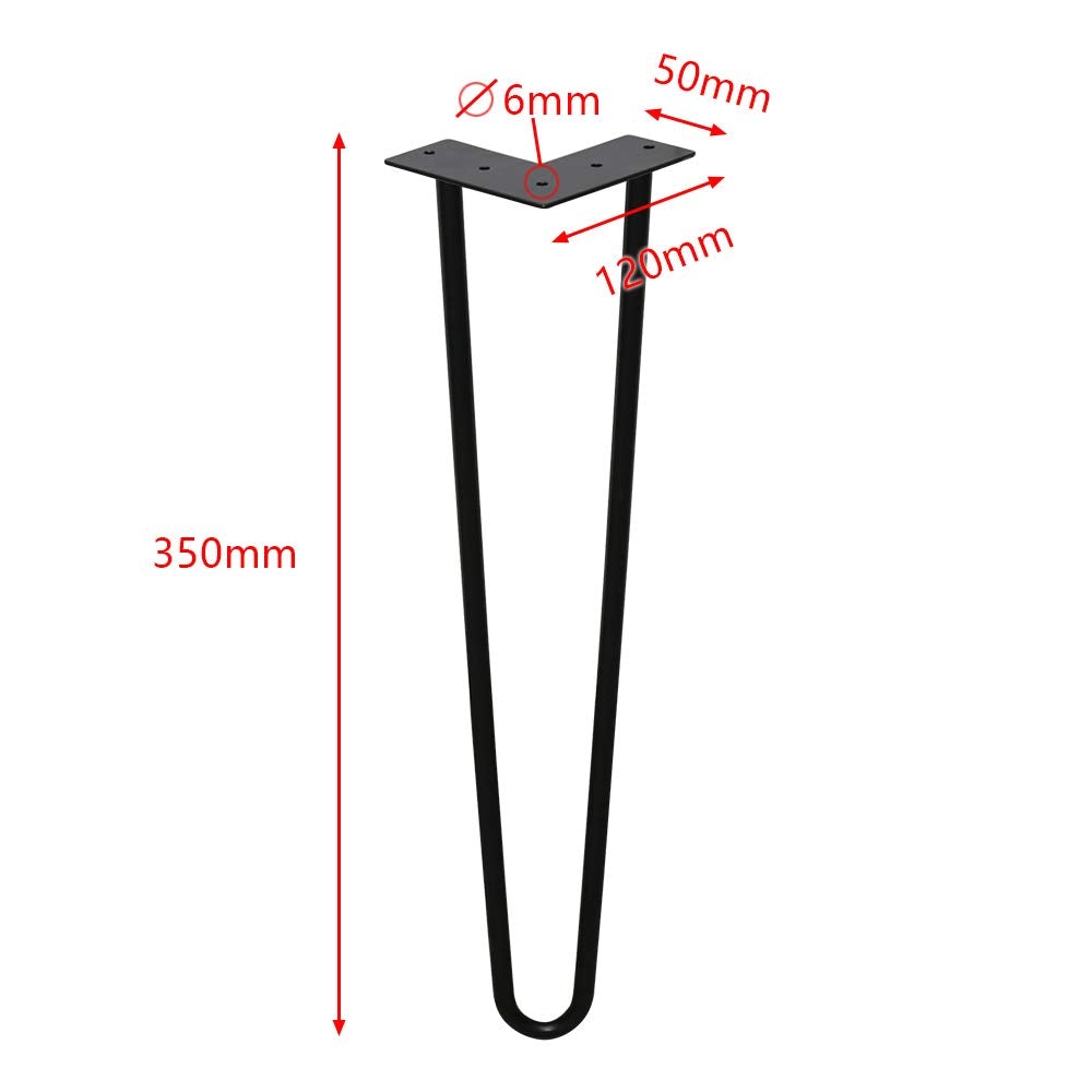 Goluckyin 4er Hairpin Legs desk table legs 35cm 2 rod