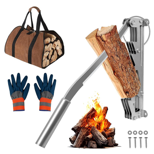 Manual Log Splitter, Wall-Mounted Manual Log Splitter, 60cm/23.6" Portable Firewood Splitter, Manual Splitting Tool, Outdoor Camping Kindling Splitting Tool