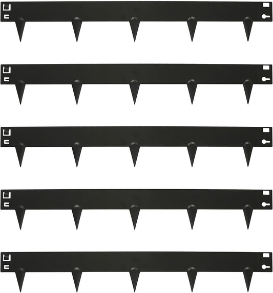 5pc Black Lawn Edging Kit - 5m x 8cm - Outdoor Garden Grass Flower Plant Bed Stone Path Patio Gravel Border Edging Rolls