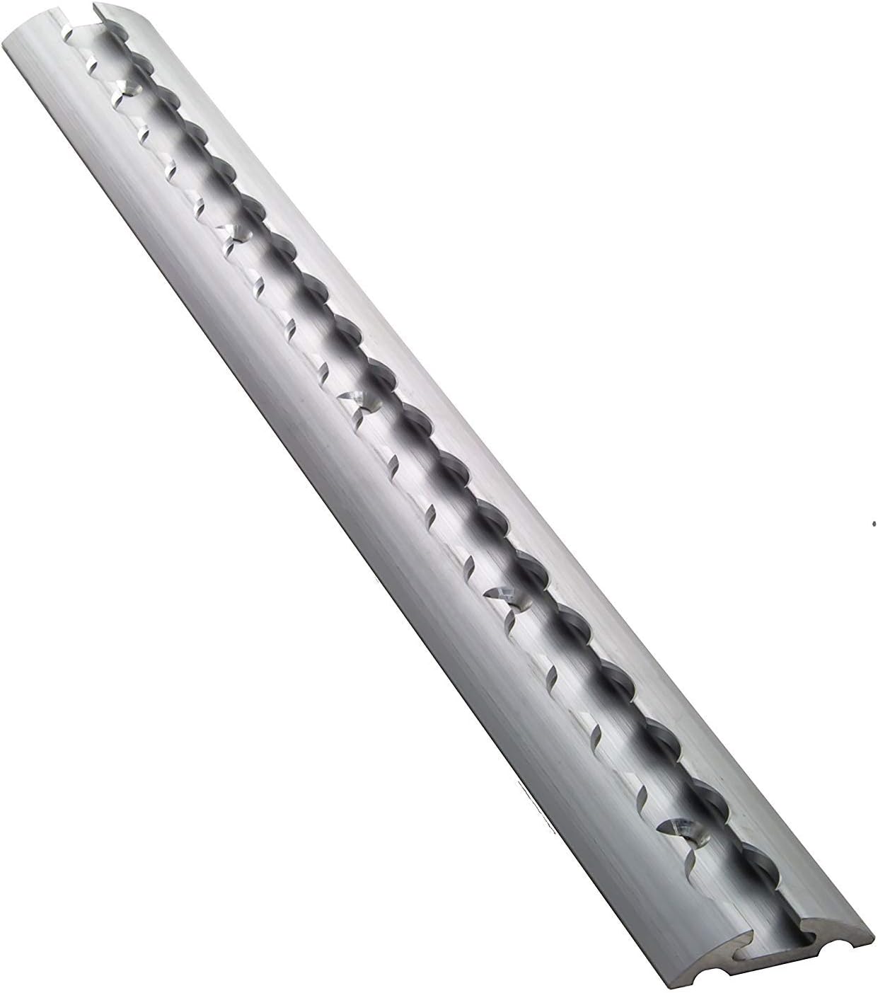 Aluminum airline rail set, semicircular shape 4 x 1m | semicircular airline rail for load securing for trucks and mobile homes | drilled lashing rail silver | lashing rail