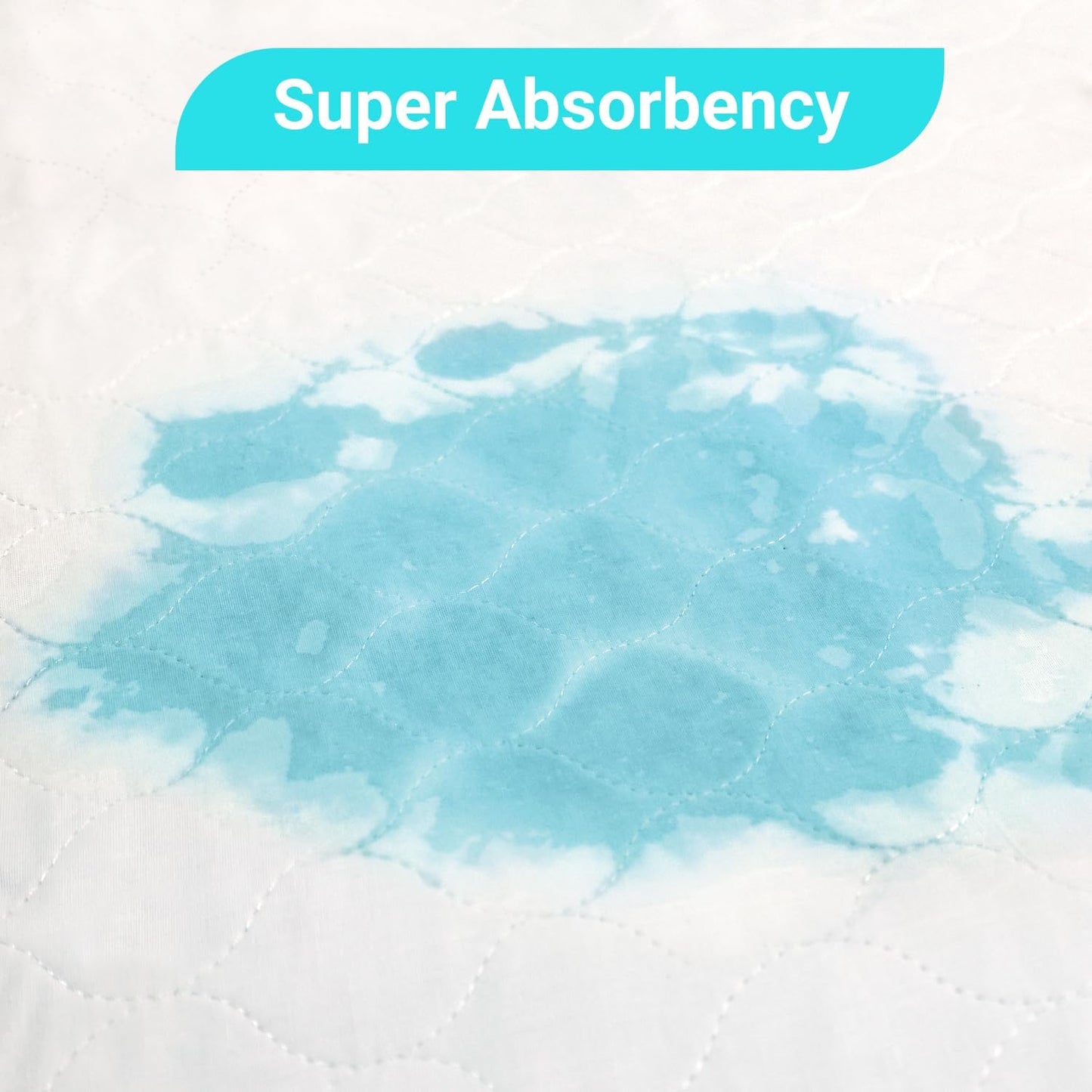 Heavy Absorbency Bed Pads with Tuckable Sides 86 x 91 cm, Washable and Reusable Incontinence Bed Underpads 2 Pack