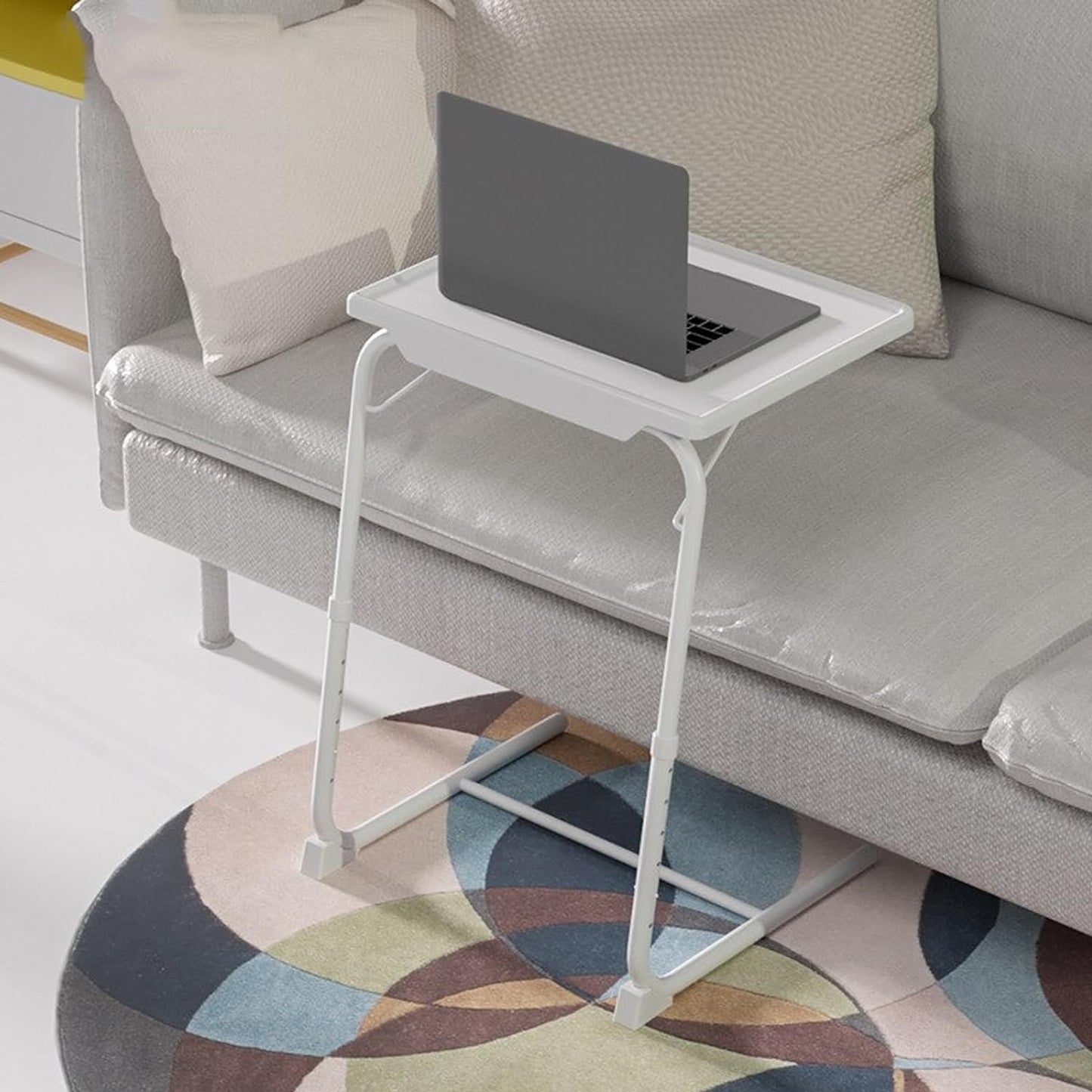 Modern side table tray table, lazy folding computer desk, portable work desk, bedside table, easy learning, notebook lifting, multi-purpose folding table coffee table
