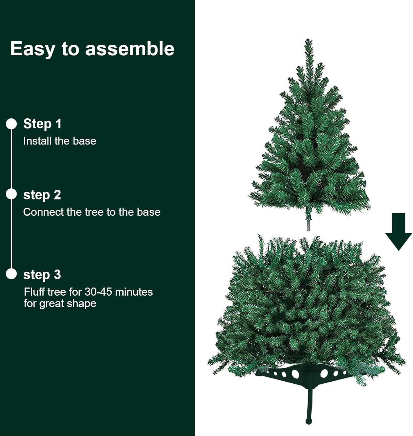 Christmas Tree Artificial Tree with Stand, Xmas Home Décor