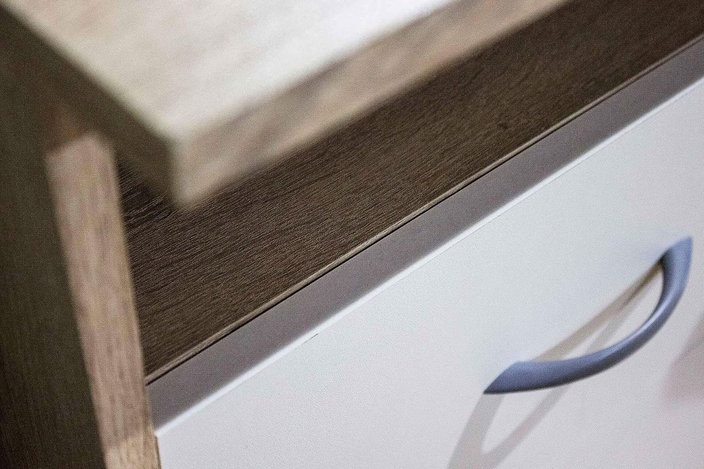 Desk made of wood decor with 3 drawers and 1 open compartment, available in Sonoma oak color
