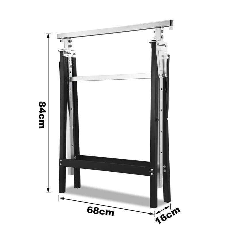 2X scaffolding trestle steel telescopic folding trestle work trestle ceiling work 200kg trestles