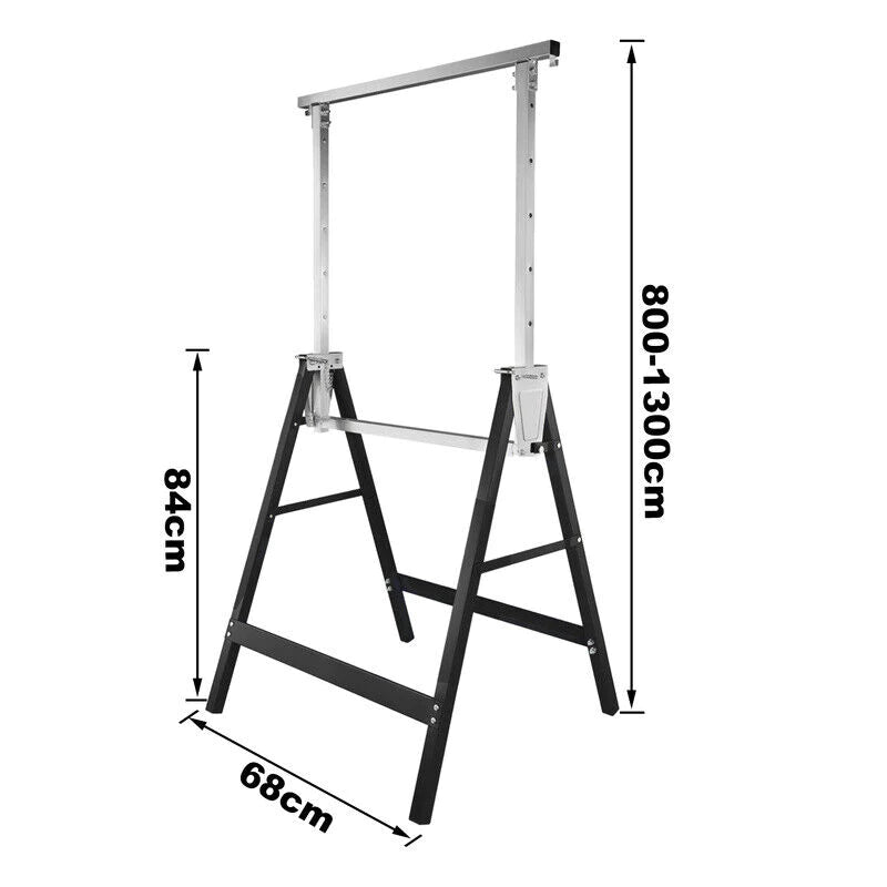 2X scaffolding trestle steel telescopic folding trestle work trestle ceiling work 200kg trestles
