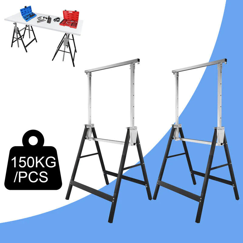 2X scaffolding trestle steel telescopic folding trestle work trestle ceiling work 200kg trestles