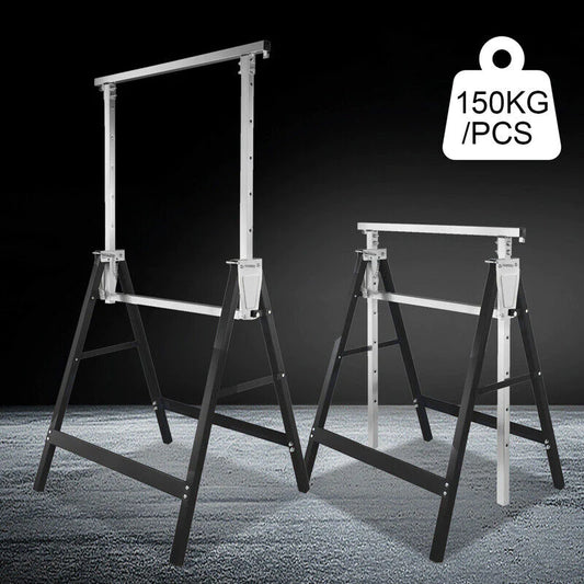 2X scaffolding trestle steel telescopic folding trestle work trestle ceiling work 200kg trestles