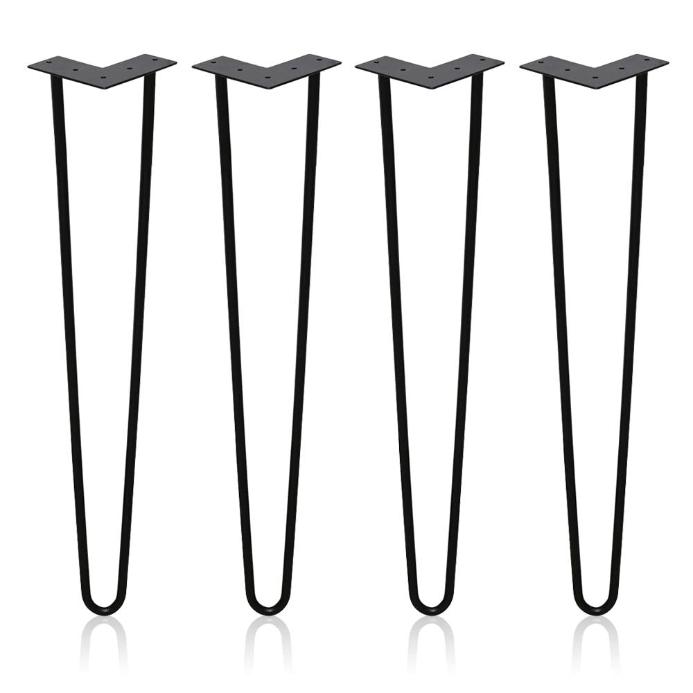 Goluckyin 4er Hairpin Legs desk table legs 45cm 2 rod