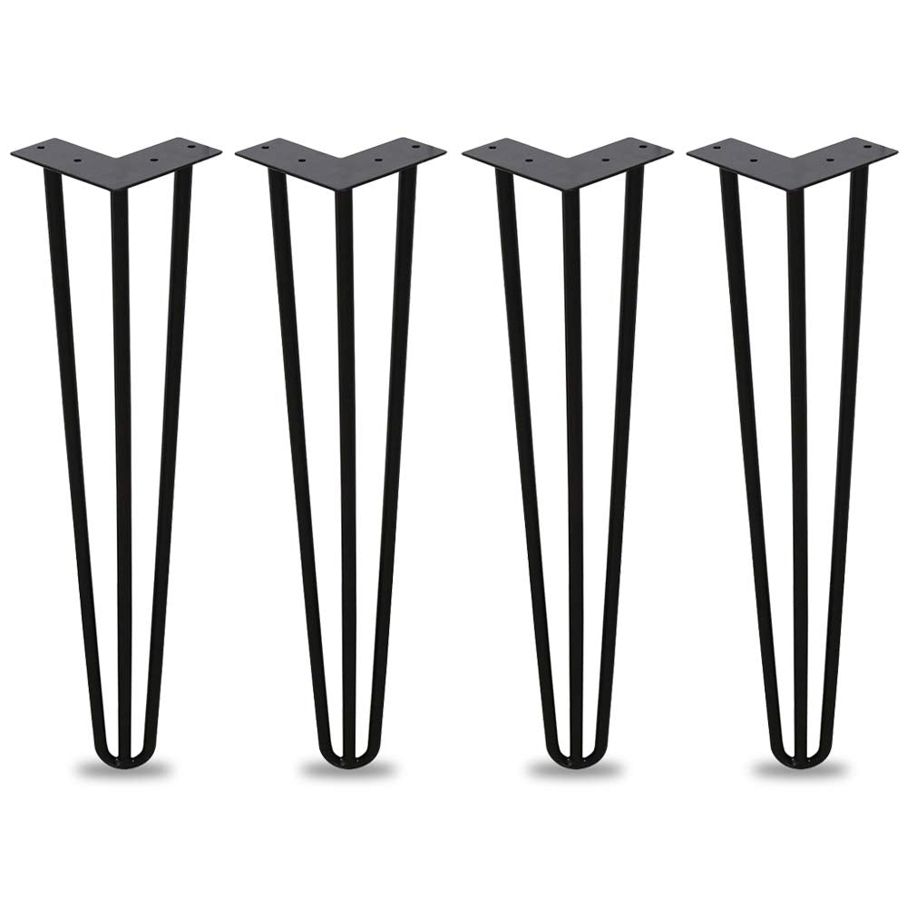 Goluckyin 4er Hairpin Legs desk table legs 30cm 3 rod
