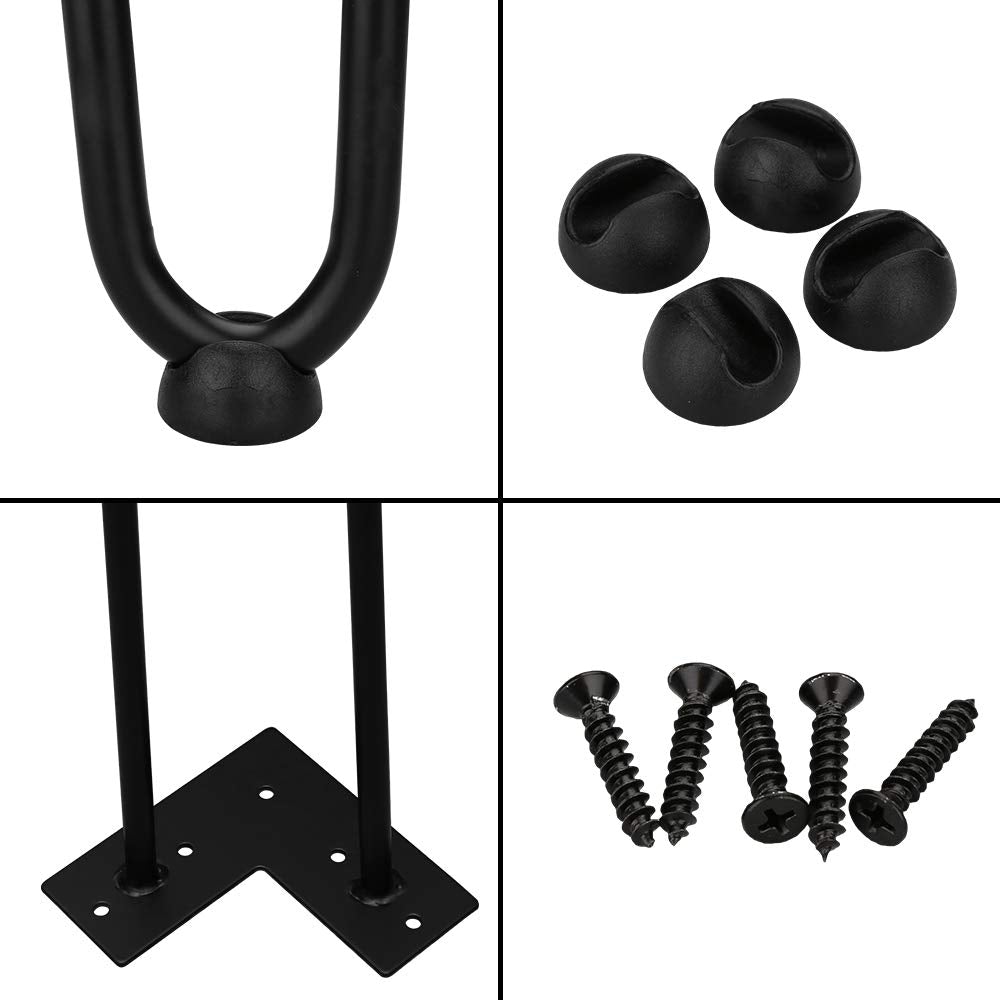 Goluckyin 4er Hairpin Legs desk table legs 40cm 2 rod