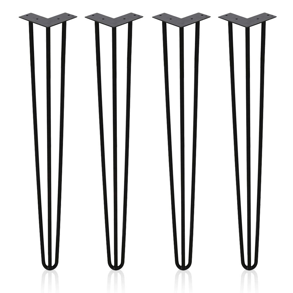 Goluckyin 4er Hairpin Legs desk table legs 45cm 3 rod